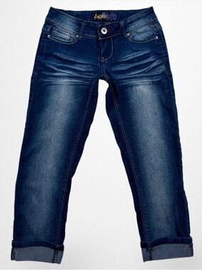 Y2K Low Rise Angels Denim Capris